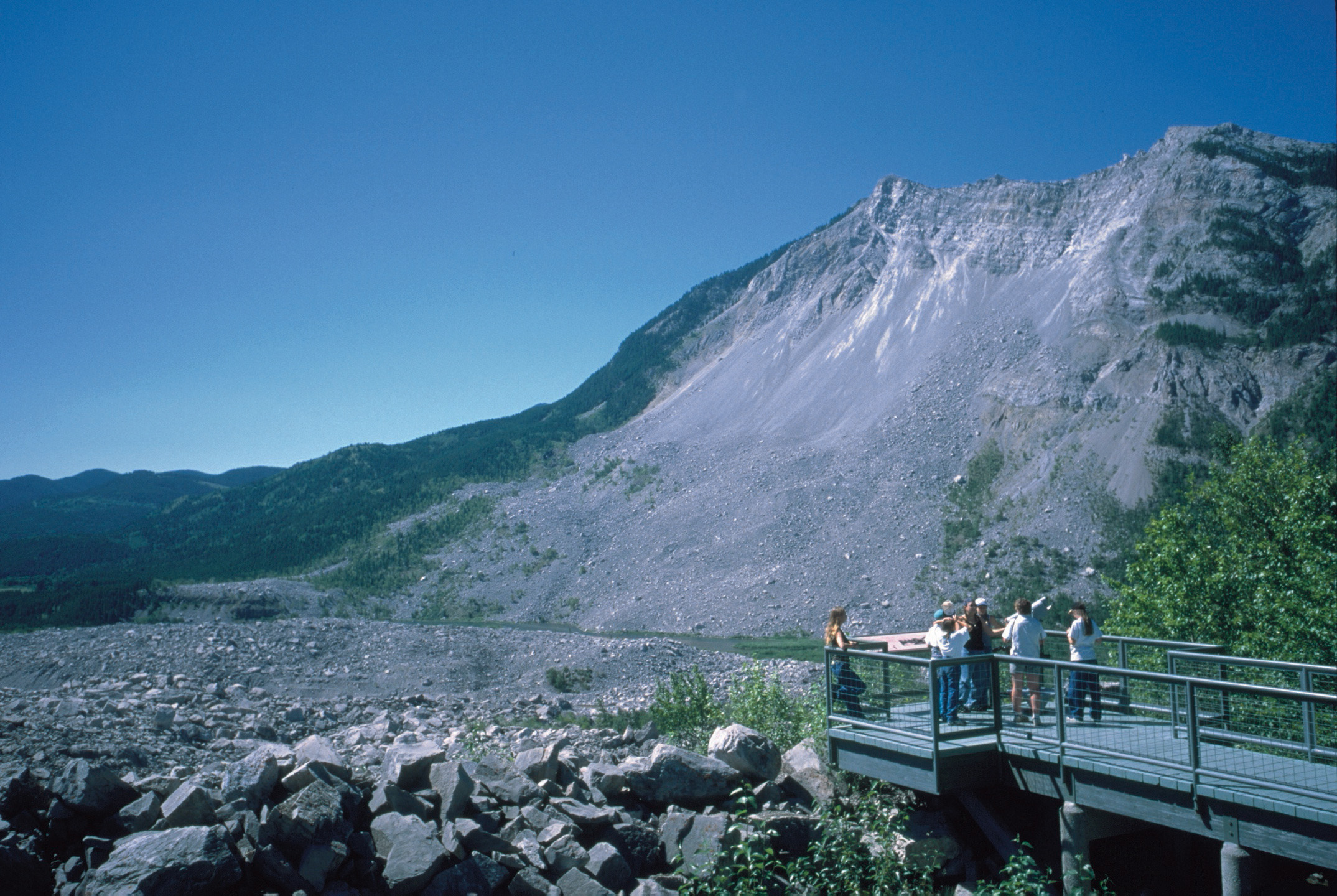 The ghostly view from the Frank Slide Interpretive Centre (Photo: Travel Alberta)