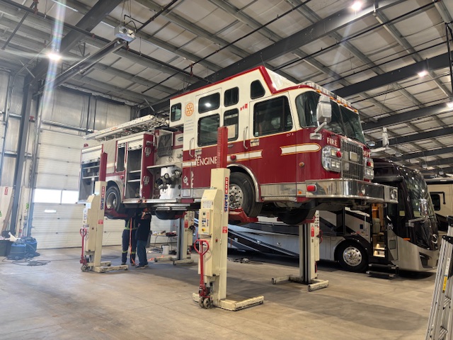 Firetruck in shop at Bucars-4